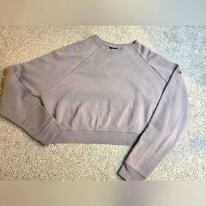 Nike Cropped Crew Neck "Embossed" Just Do It Purple Grey Streetwear Girlcore Med